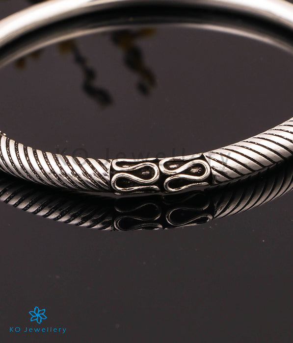 White Finish Oxidised Bracelet In Sterling Silver Design by KRYSALIIS KIDS  at Pernia's Pop Up Shop 2024